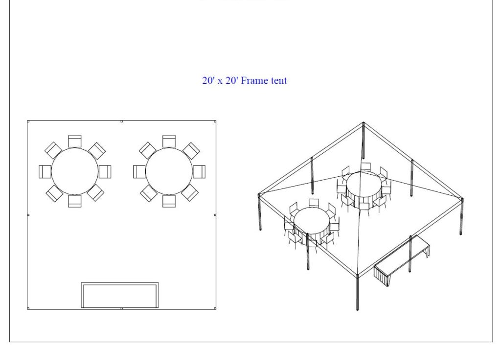 Sample diagrams Frame Tents A Classic Party Rental