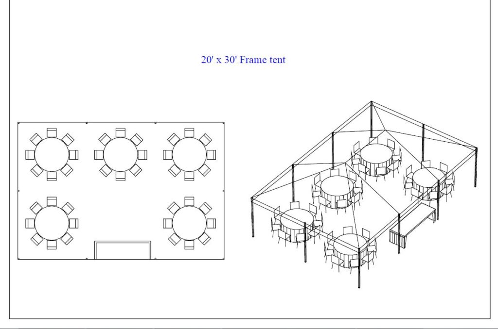 Sample diagrams - Frame Tents | A Classic Party Rental