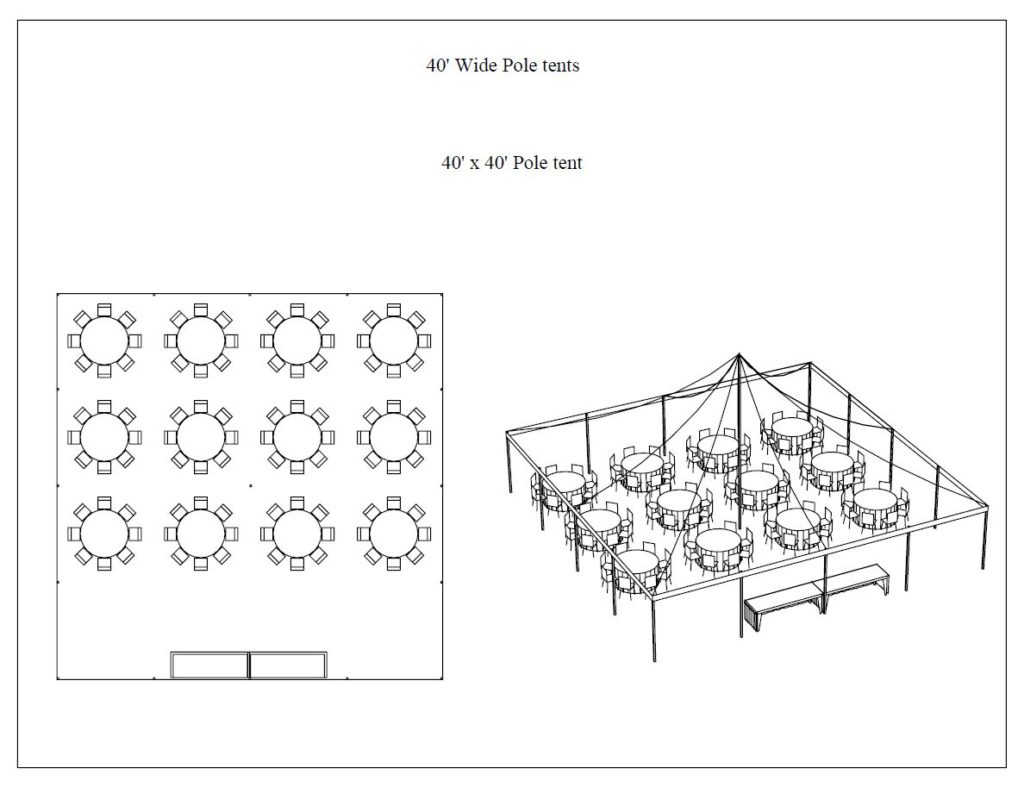 Sample diagrams Pole Tents A Classic Party Rental