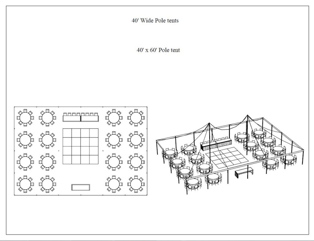Sample diagrams Pole Tents A Classic Party Rental