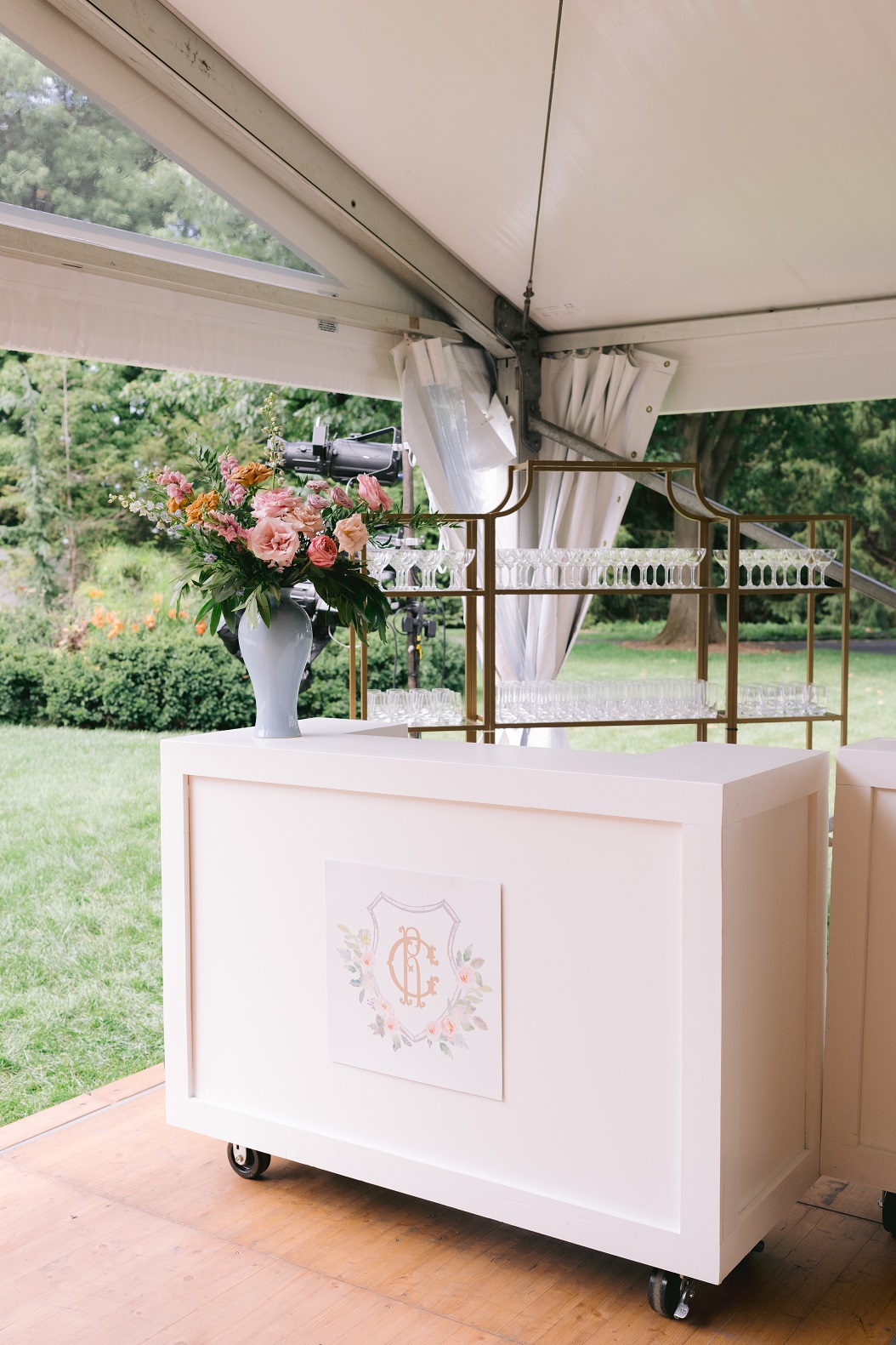 All White Wood Portable Bar A Classic Party Rental